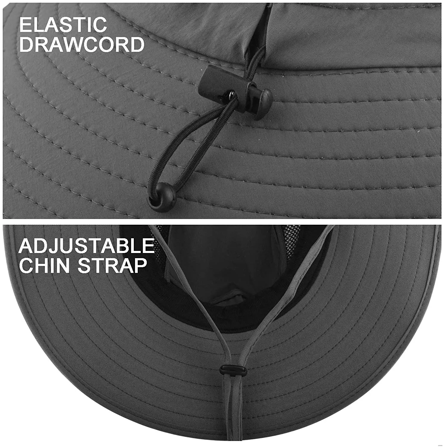 EINSKEY Sun Hat for Men/Women, Waterproof Wide Birm Bucket Hat UV Protection Boonie Hat for Fishing Hiking Garden Beach