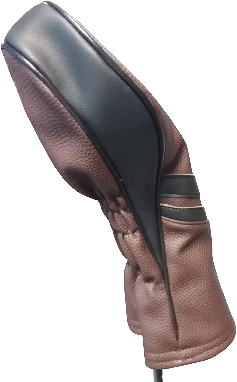Majek Retro Golf Headcover Brown and Black Vintage Leather Style #1 Driver