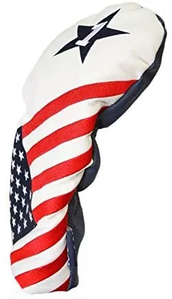 Majek Retro Golf Headcovers USA Vintage Leather Style