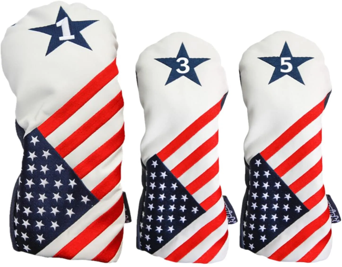 Majek Retro Golf Headcovers USA Vintage Leather Style