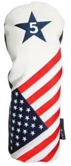 Majek Retro Golf Headcovers USA Vintage Leather Style