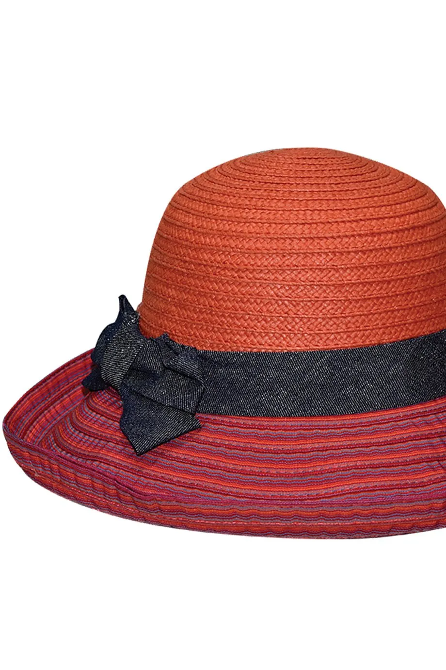 Marevita Orange Straw Beach Hat