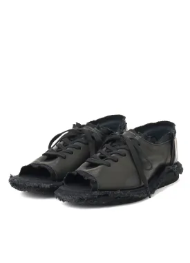 OIL SOFT LEATHER TOE CUT LOW SHOES