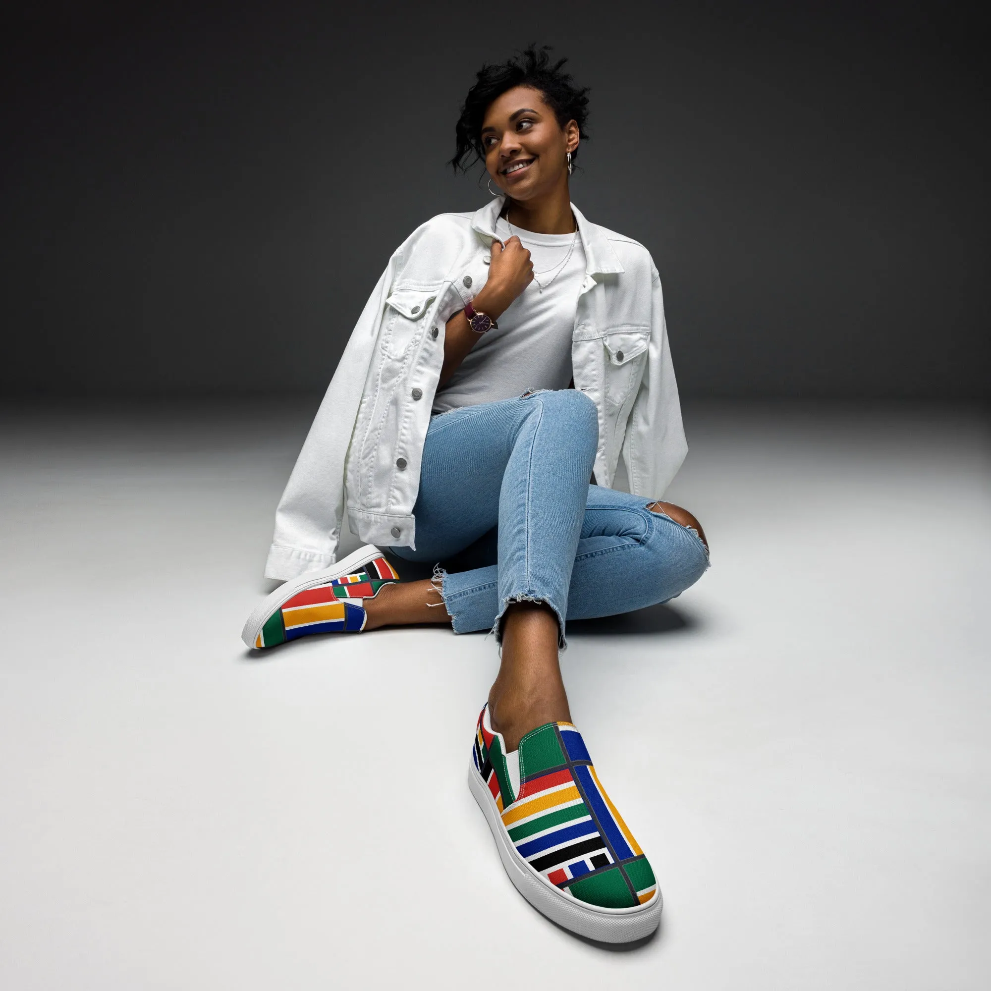 Rainbow Nation Women’s slip-on canvas shoes