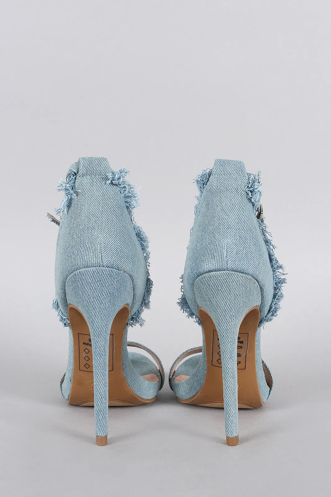 Shoe Republic Touch of Denim Fluff Heel