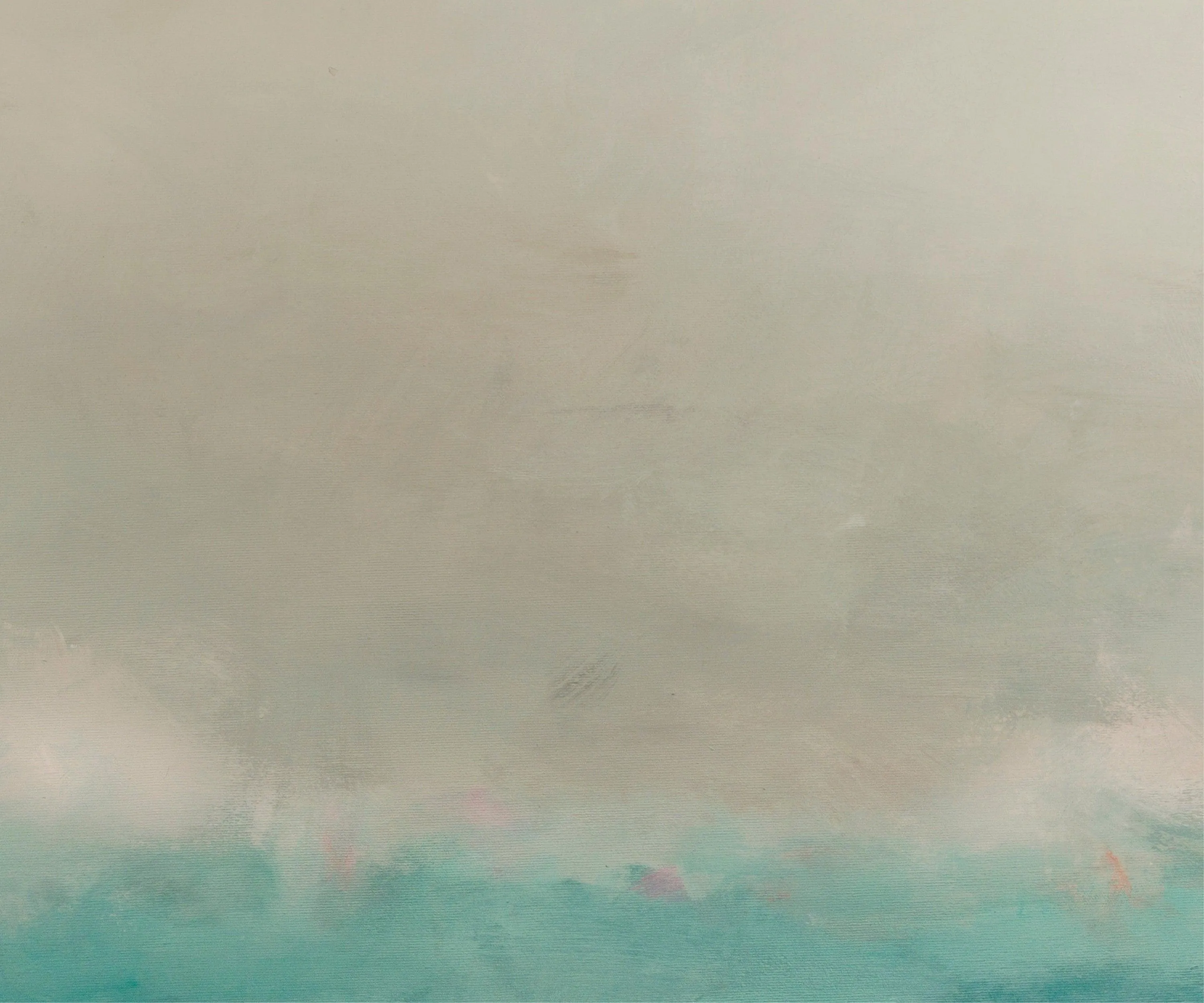 Teal minimalist abstract wall art, modern landscape art extra large wall art by Camilo Mattis