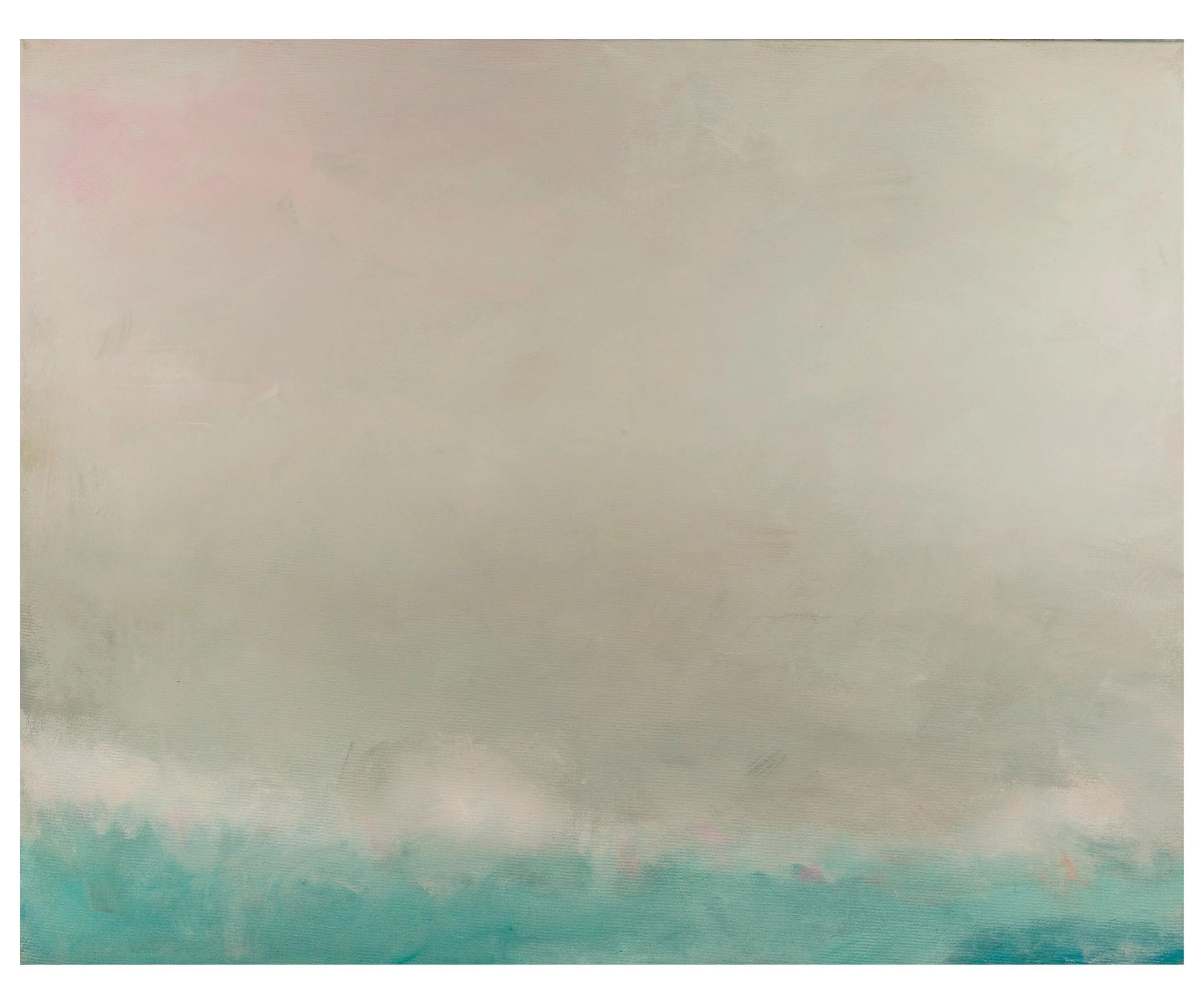 Teal minimalist abstract wall art, modern landscape art extra large wall art by Camilo Mattis